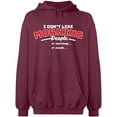 thumbnail image 2 of OXI Hoodie Sweatshirt - I Don’t Like Morning People, Basic Casual Hoodie for Men's and Women Fleece Hoodie Long Sleeve - Maroon X-Large, 2 of 3