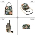 thumbnail image 3 of FORMRS Crossbody Bag for Women Quilted Travel Shoulder Cell Phone Purse with Chain Strap Handbag, Blue Geometric Flowers, 3 of 7