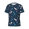 thumbnail image 3 of Rocae Space Dinosaur for Men's Moisture-Wicking Crew Tee - T-Shirt for Sports, Outdoor Activities, and Casual WearX-Large, 3 of 9