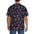 thumbnail image 5 of Fotbe Colorful Birds print Short Sleeve Button Down Shirts for Men Casual Summer Beach Wrinkle Free Shirt-Small, 5 of 7