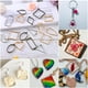 thumbnail image 5 of Uxcell 25Pcs Colgantes de Aleación Abiertos, Colgante de Marco Hueco Elíptico, Colgante de Marco Abierto Geométrico, Tono Dorado, 5 of 6