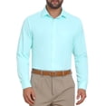 thumbnail image 4 of CAMISA DE NEGOCIO DE MANGA LARGA CON BOTONES PARA HOMBRE INSPIRAR CHIC, PATTERN, M VERDE MENTA, 4 of 5