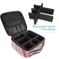 thumbnail image 4 of FORMRS Travel Makeup Bag Large Capacity Train Case Cosmetic Organizer with Adjustable Dividers, Soft Brown Pattern, 4 of 8