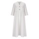 thumbnail image 5 of Vestido Largo de Manga Larga para las Mujeres Lino Suelto Bolsillo Cuarto Vestido de Manga, Vestido de Manga Larga de las Mujeres Desgaste Maxi Casual, 5 of 5