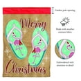 thumbnail image 2 of Magnolia Gardens M011464 13 x 18 in. Flip Flops Merry Christmas Double Applique Garden Flag, 2 of 2