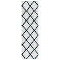 thumbnail image 5 of SAFAVIEH Hudson Jackson Trellis Shag Runner Rug, Ivory/Navy, 2'3" x 8', 5 of 9