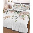 thumbnail image 3 of Quilts Full Size, Eucalyptus Floral Soft Comforter Bedding Set for Bed, Vintage Spring Botanical Leaves Lightweight Quilted Bedspread with Pillow Cover(2 Pieces) for All Season, 78x90 Inch, 3 of 6