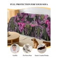 thumbnail image 4 of Spring Floral Couch Cover for Dogs, Pink Purple Lily Dandelion Leaves Botanical Washable Sofa Covers Slipcover for Pets Dogs Futon Cover, Couch Recliner Covers, Oversized Chair Slipcover 71"x91", 4 of 9