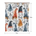 thumbnail image 5 of Multicolor Christmas Gnome Pattern Shower Curtain 72"x84" ,Bathroom Decorative Shower Curtains Set with 12 Hooks,Modern Waterproof Washable Shower Curtain, 5 of 6
