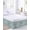 Green, variant on Marine Life Bed Skirt Queen Size 16 Inch Drop, Sea Starfish Shell Conch Bubbles Green Wood Grain Adjustable Elastic Dust Ruffles Bedskirt for Queen Bed Wrap Around Pleated Mattress Frame Cover