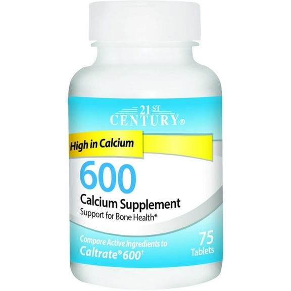 21st Century 600 Calcium Supplement Tablets 7 75 Each