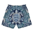 thumbnail image 2 of Kids' Beach Pants Comfortable Swim Trunks Dark Teal Turtle Pattern Shorts for Pool Vacation and Lounge Wear 2T, 2 of 8