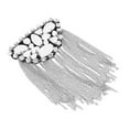 thumbnail image 3 of FRCOLOR 1Set Ladies Brooch Rhinestone Tassel Shoulder Epaulet Silver Exaggerated Design Clothing Accessories, 3 of 6