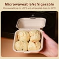 thumbnail image 4 of Yuarrent Caja desechable de 50 uds, cajas de postres para pasteles y comida Bento, fiambrera para aperitivos, fiambrera para microondas, fiesta Mostrada Color Original, 4 of 6