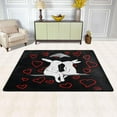 thumbnail image 2 of SKYSONIC Cute Rabbits Couples Non-Slip Area Rug, Red Hearts Valentines Floor Carpet Comfort Floor Mats Decor for Indoor Front Porch,Living Room, Bedroom,Kitchen,72"x48", 2 of 5