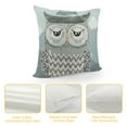 thumbnail image 4 of Orinice Owl Snow Hat Graphic Decorative Cushion Throw Pillow Cover Short Plush Winter Square 1PC 12x12in, 4 of 5