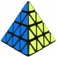 thumbnail image 1 of Cube Pyramide 4x4, Cube de Vitesse Pyramide 4x4x4 Casse-Tête Cube Magique Noir, 1 of 7