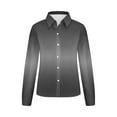 thumbnail image 3 of ameIAEA Women's Collared Button Down Blouses Long Sleeve Color Block Casual Tops 2024 Fall Shirts, 3 of 4