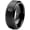 1-Black Step Bevel Tungsten, variant on Tungsten Mens Ring Black Valentine Gamer Couples Matching Script Memorial Gifts Engraving