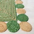 thumbnail image 3 of SAFAVIEH Cape Cod Kyle Geometric Area Rug, Green/Natural, 6' x 6' Square, 3 of 8