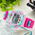 thumbnail image 2 of Reloj deportivo Ohsen multifunción, resistente al agua, con pantalla retroiluminada, de cuarzo, unisex, con cronómetro, fecha y alarma (1603 Rosy), 2 of 5