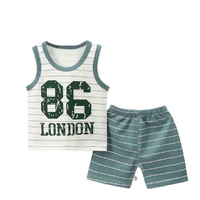 COM1950s Cadeaux pour Bébé Garçon, Shorts pour Bébé Garçon, Ensemble Débardeur Imprimé Mignon Col Rond, Pantalons pour Bébé Garçon, Cadeaux pour Bébé Garçon, Cadeau pour Bébé Garçon, Débardeurs d'Été, Ensemble Bébé Garçon