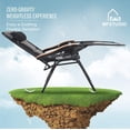 thumbnail image 4 of MF Studio Set de 2 Fauteuils Rembourrés Zero Gravity avec Accoudoir en Bois Réglable avec Porte-Gobelet, Support 350 LBS, 4 of 7