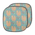thumbnail image 1 of Cartoon Chair Seating Cushion Set of 2, Birthday Celebration Party Theme with Squirrels Balloons, Seat Pads for Office with Anti-slip Backing, 16"x16", Cadet Blue Multicolor, by Ambesonne, 1 of 5
