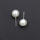 thumbnail image 4 of Pendientes de aleación de media perla simples y elegantes para mujer, joyería decorativa (plata), 4 of 4