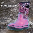 thumbnail image 4 of HISEA Kids Rain Boots for Boys Girls, Waterproof Insulated Rubber Neoprene Boots, Seamless Outdoor Boots with Handles Rainboot Mud Boots for Rain, Snow, Winter and Muck, Size 7BK Fuchsia Floral, 4 of 7
