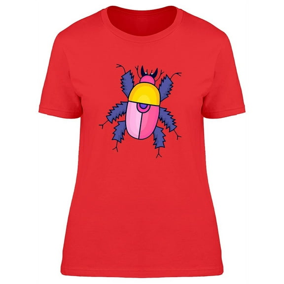 Colorful Bug Doodle Cartoon T-Shirt Women -Image by Shutterstock, Female Small