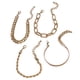 thumbnail image 2 of Pulseras para mujer, regalos para mujer, cadena de aleación gruesa exagerada, pulsera de oro de moda, conjunto de cuatro piezas, pulsera para mujer, 2 of 5