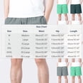thumbnail image 3 of Kojanyu Men's Solid Color Elastic Waist Shorts with Side Split & Pocket – Lightweight Casual Summer Shorts for Daily Wear, 3 of 7