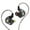 Black, variant on Mikilon Headphones, In Ear Earphone Monitoring Earphones HIFI Dynamics Coil Wire Controlled Bass Music Mobile Phone Earphones