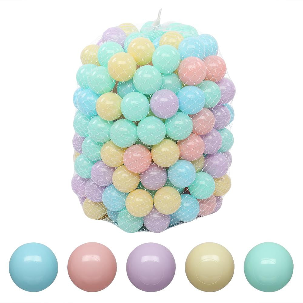 SUPVOX 200pcs Colorful Ball Pit Balls Soft Plastic Ball Ocean Ball Toy Proof Balls with Storage Mesh Bag for Kids