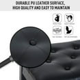 thumbnail image 4 of Favory Piano Bench, Duet Piano Chair with Faux Leather Padded Cushion and Wooden Frame, Button Tufted Keyboard Bench, Black, 4 of 11
