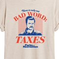 thumbnail image 3 of Parks and Recreation - Bad Word Taxes   - Juniors Ideal Flowy Muscle T-Shirt, 3 of 5