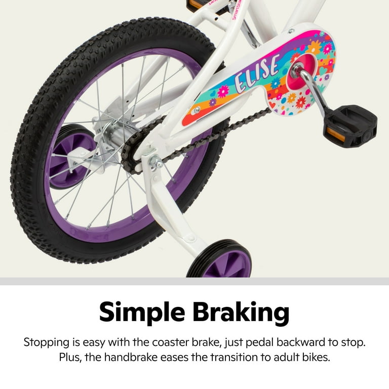 Schwinn Elise Kids Bike with Training Wheels, 16 Inch Wheels, Ages