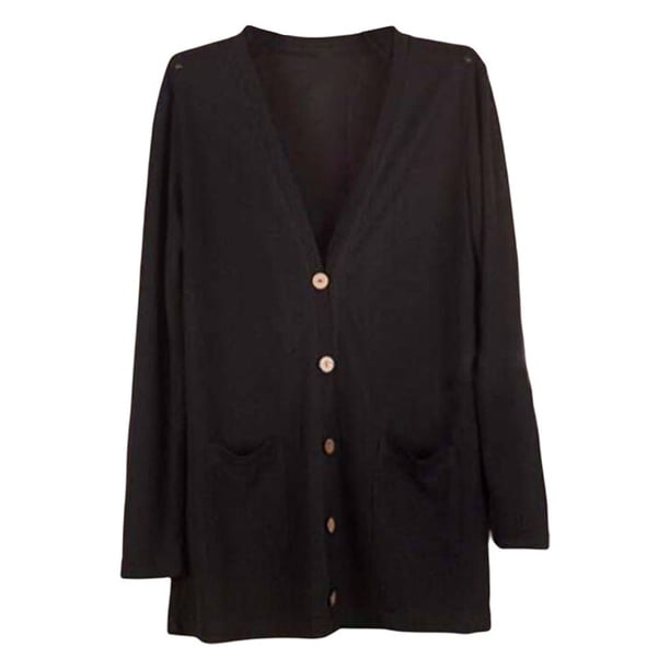 Minnieouse Abrigo de moda, chal de punto, chaqueta de verano, dulce regalo, ropa de mujer de larga duración, mano de obra fina, cárdigan suelto Abrigos y chamarras Negro