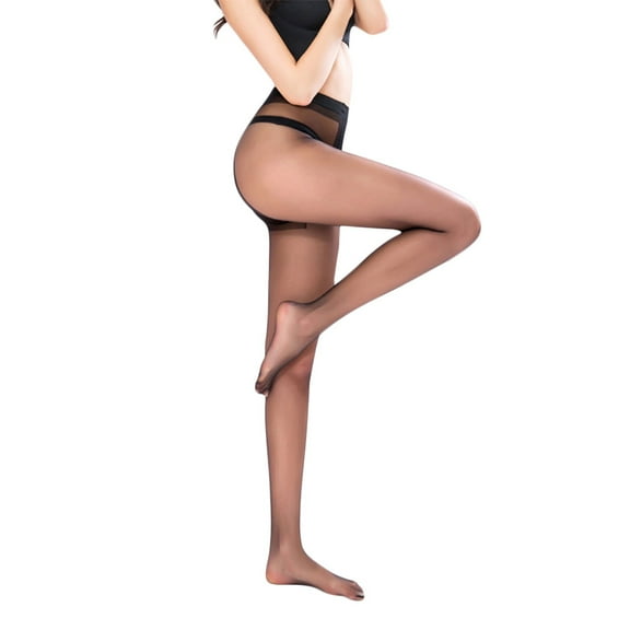 Wenini Woman's Silk Sheer Pantyhose Thigh High Stockings Legging Tights Hosiery Solid Women's Flexible Breakable Stockings 15D Translucent Invisible Stockings