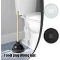 thumbnail image 7 of Tutuviw Universal Toilet Plunger Drip Tray, Plastic Air Drying Plunger Mat, Wicking and Quick Drying Plunger Holder Caddy Sheet, Toilet Plunger Holder Only (White, 7.9"), 7 of 7