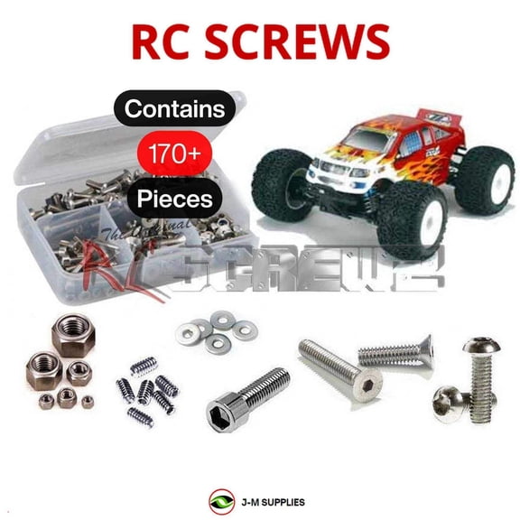 RCScrewZ Stainless Steel Screw Kit los022 for Losi LST2 1/8 Nitro Monster Truck (#LOSB0015) | SET
