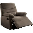 thumbnail image 6 of Manual Recliner Chair with Soft Padded Headrest and Armrest, Soft Woven Fabric Living Room Chair Home Theater Lounge Seat, Modern Leisure Recliner Chair for Living Room Office, Light Brown, 6 of 8