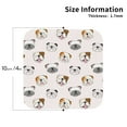 thumbnail image 2 of Naloa Bulldog Face Coasters for Set of 4 - PU Leather Coasters, Coasters for Table Cup Tea Coffee Beer, Decorative for Kitchen Homedecor (Round), 2 of 6