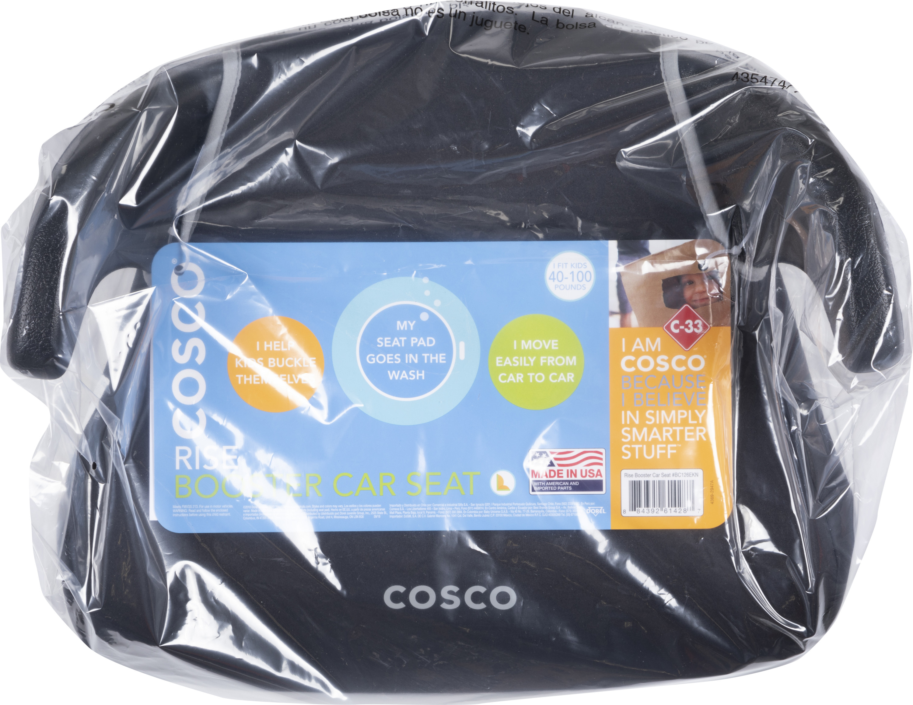 Cosco Rise Harness Backless Booster Car Seat, Black - image 3 of 17
