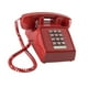 thumbnail image 4 of Adorno de teléfono con cable de escritorio con control de volumen Teléfono con cable de diseño retro Rojo, 4 of 9