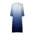 thumbnail image 5 of Ayolanni V-Neck Classy Dresses for Women Blue Long Sleeve Ombre Maxi Dresses Dresses for Juniors Plus Size S, 5 of 5