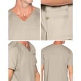 thumbnail image 4 of Landau ProFlex Tailored Fit Comfort Stretch 4-Pkt V-Neck Scrub Top for Men 4253, 4 of 5