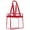 Red, variant on Ensign Peak Clear Tote Bag NFL Stadium Approved - 12" X 12" X 6" - Shoulder straps and zippered top