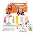 thumbnail image 2 of Juego de herramientas de madera para niños, carrito de herramientas para juegos de simulación, divertido juguete de construcción para habilidades, 2 of 9